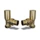 image 1 of Round - Polished Brass Radiator Valves Angled 8mm