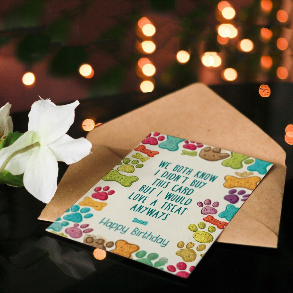 image 1 of Birthday Card From Dog Didn't Buy But Would Love a Treat Funny