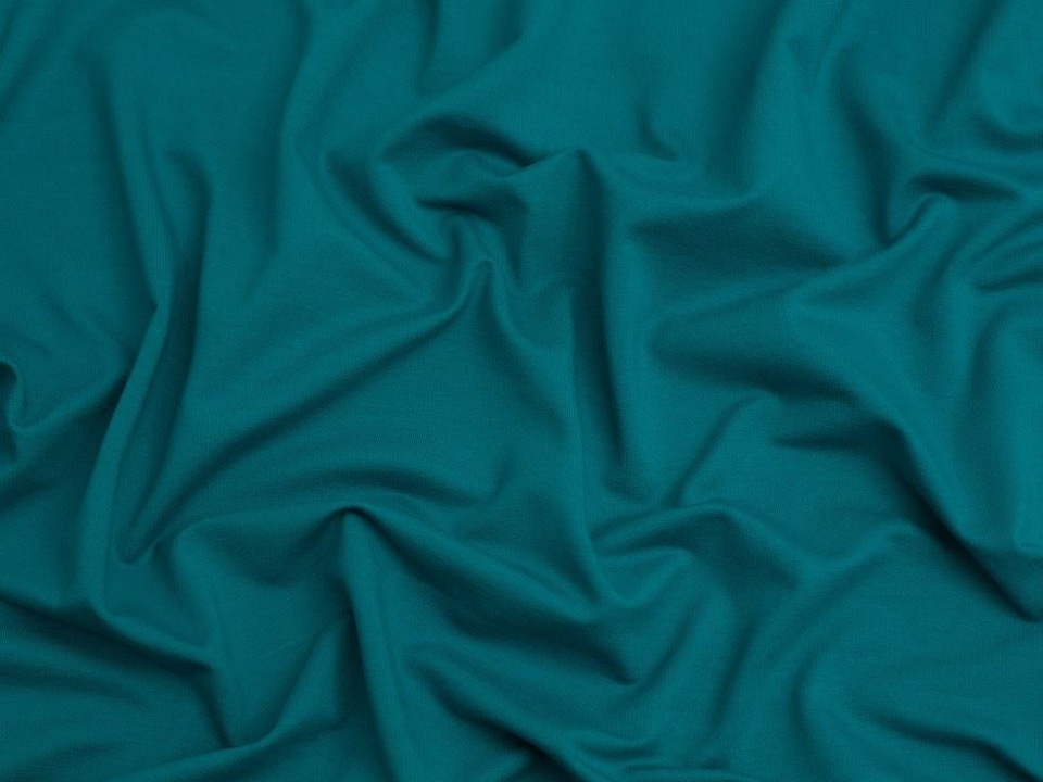 Minerva Core Range Turquoise Medium Loop Back French Terry Stretch Knit Fabric for Dressmaking, 150cm / 59" Wide - per metre