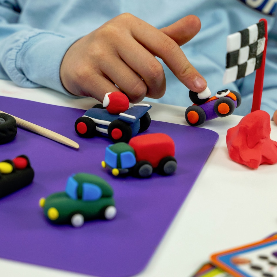 image 1 of Floss & Rock Clay & Play Modelling Kit - Cars