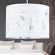 image 5 of Fern - White Cut Out 30cm Pendant Lightshade | White | Silver | Large | 1