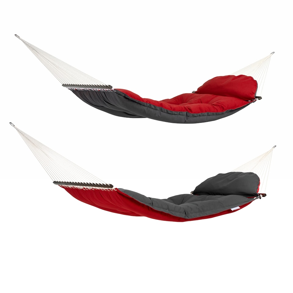 image 1 of Amazonas Padded Outdoor Garden Hammock – Fat Hammock Red