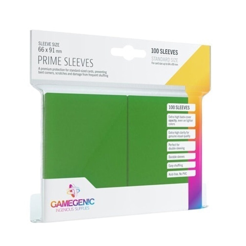 Gamegenic - Prime Sleeves (100) - Green