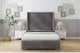 image 1 of Sloomy Sterling Slate Naples Bed Frame With Mattress With 50"  Upholstered Wingback Headboard 4' Small Double