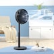 image 2 of HOMCOM Quiet Pedestal Fan with Oscillating, Tilt | Black