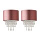 image 1 of ValueLights Bonita Pair Pink Glitter Droplets Shades and Bulbs