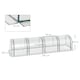 image 3 of Outsunny Tunnel Greenhouse Steel Frame for Garden w Zipper Doors
