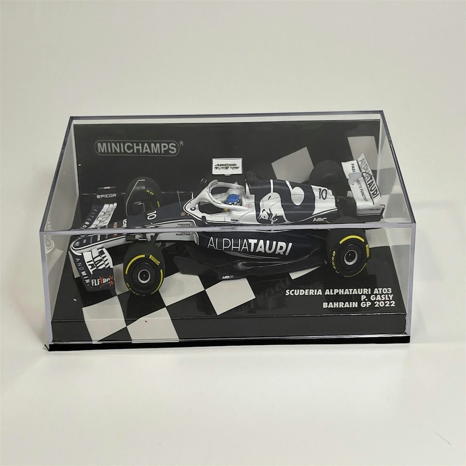 image 1 of P Gasly Scuderia Alphatauri AT03 Bahrain GP 2022 1:43 Minichamps 417220110