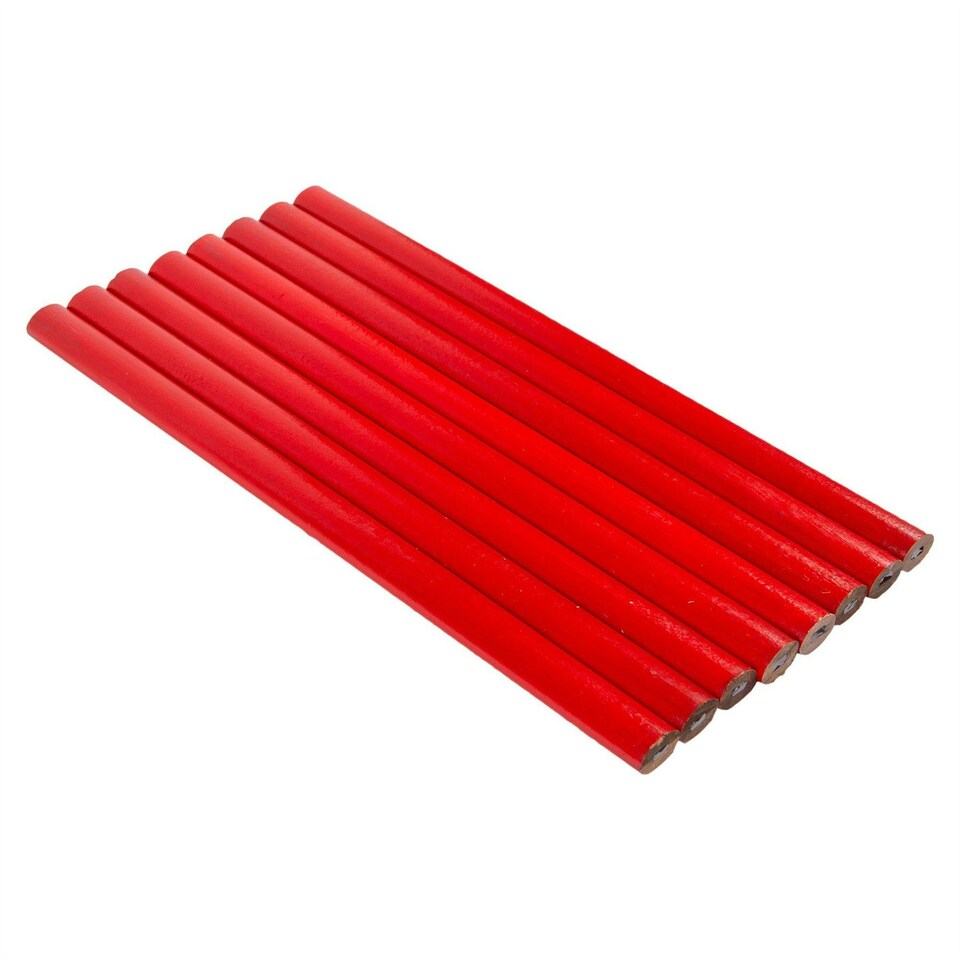 image 1 of Blackspur Carpenters Pencils - Red - Pack of 8