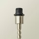 image 1 of ValueLights Maeve Brushed Chrome Bobbin Bobbled Metal Table Lamp Base Silver