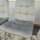 image 6 of Dining Chairs Set of 4 Grey Velvet Kitchen Chairs Grey