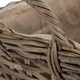image 4 of Large Wheeled Rattan Hessian Lined Log Basket