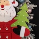 image 4 of 90cm Fabric Red and White Hanging Santa Advent Calendar Christmas Decoration