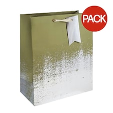 Eurowrap Distressed Gift Bag (Pack of 6) - Gold/Silver - XL