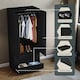 image 4 of Vida Designs Denver 2 Door 2 Drawer Wardrobe With Shelf & Clothes Rail, Black