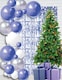 image 6 of Christmas Reindeer Tinsel Curtain 2.5Mx1M Blue