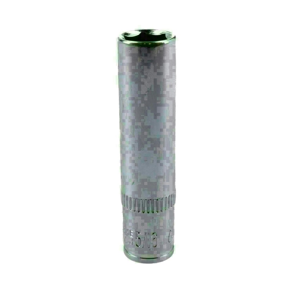 image 1 of 5/16" Deep SAE Socket 1/4" Drive 48mm Length 6 Point Chrome Vanadium Steel