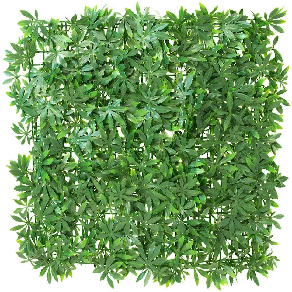image 1 of Primrose Green Acer Artificial Patio Outdoor Hedge Panel 50cm x 50cm