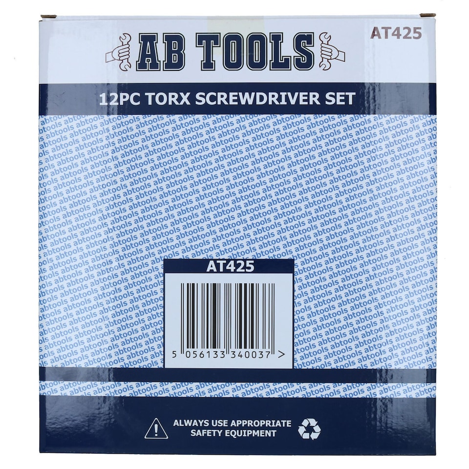 image 1 of TORX / Star screwdriver set 12pc T6 - T45 with cushioned grip by AB Tools
