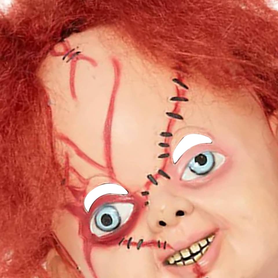 image 1 of Chucky Unisex Adult Latex Mask - Brown - One Size | Multi | One Size