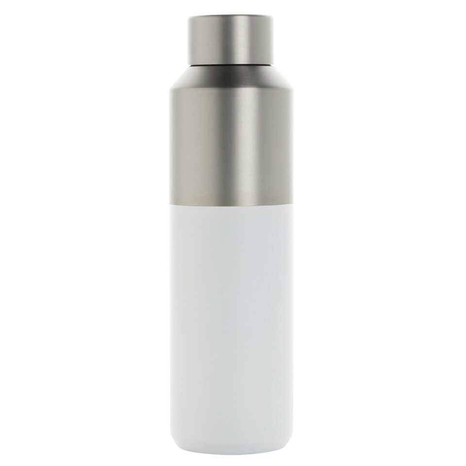 image 1 of XD Collection Fluid Recycled Stainless Steel 600ml Water Bottle - White - One Size White | One Size