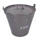 image 5 of Grey Coal Bucket With Lid & 5" Shovel Metal Ash Tidy Bin Coal Fire Log Burner
