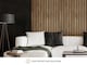 image 6 of Fuse Acoustic Wooden Reeded Wall Panel in Walnut Effect, 2.4m x 0.6m