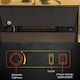 image 5 of HOMCOM Electric Fireplace 1 & 2KW LED Fire Flame for Living Room Golden | Gold
