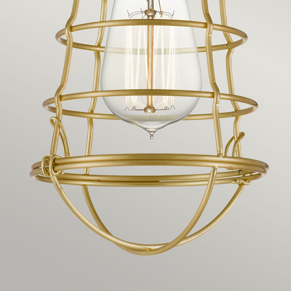 image 1 of Quoizel Mixon Semi Flush Ceiling Light Brushed Brass