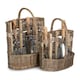 image 2 of Wicker Small Antique Wash Deluxe Garden Tool Basket