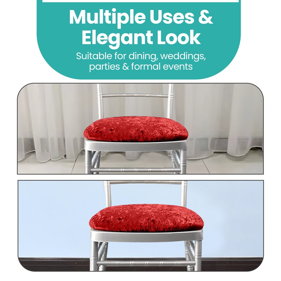 image 1 of Velvet Dining Chair Covers, Spandex High-Back Chair Slipcovers