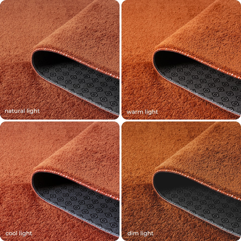 image 1 of Comfy Washable Low Pile Living Room Plain Area Rug