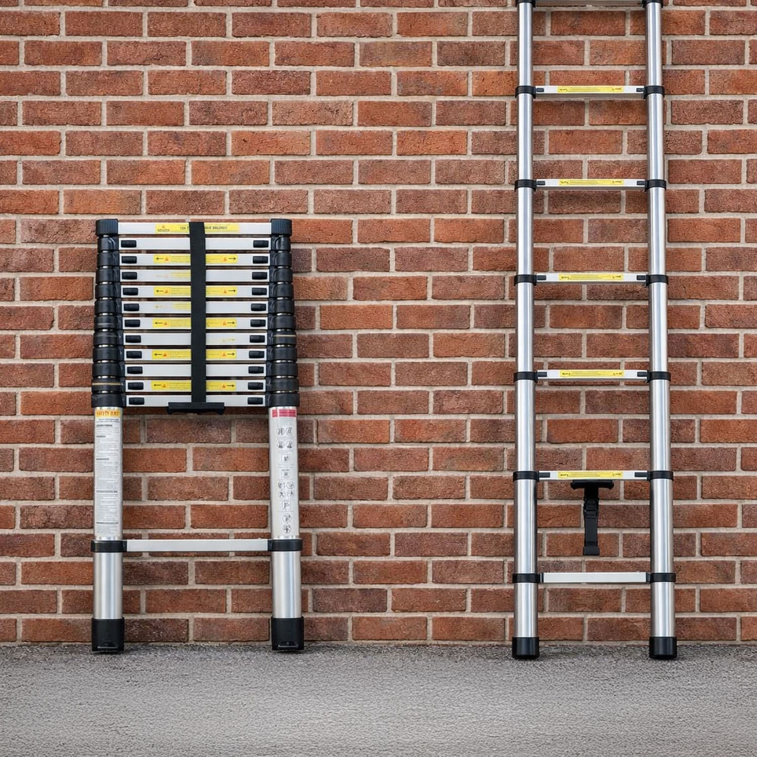 Neo 4.6M Extendable Steel Foldable Telescopic Ladder | Silver