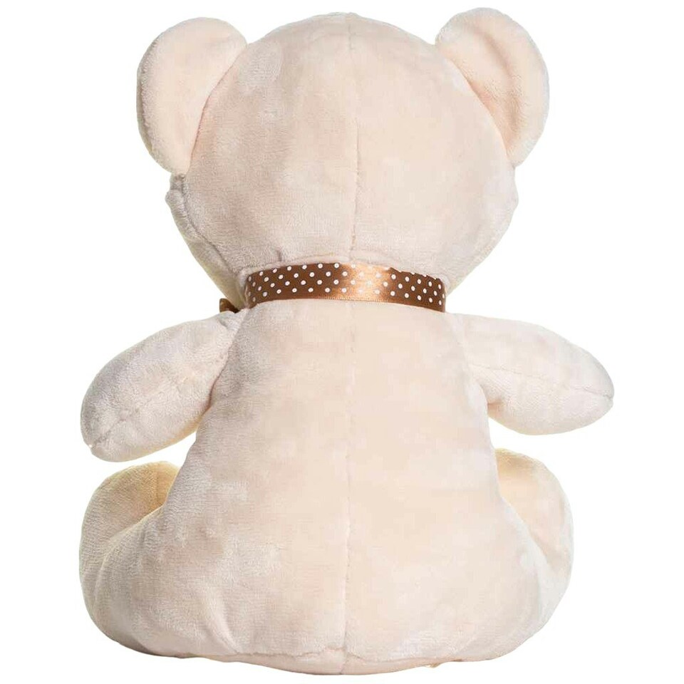 image 1 of Mumbles Velvet Bear Plush Toy - Cream - 20cm