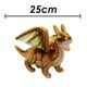 image 2 of Dragon Brown Soft Toy Realistic Looking Dragon Plushe Cuddly Fantasy 25cm Brown
