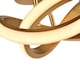 image 3 of Modern LED Gold Ceiling Light with Swirl Thick Metal Strip Creates 1253 Lumens | Gold