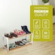 image 4 of 2 Tier Bamboo Shoe Rack Strong Design Shelf Organiser Holds up to 8 Pairs of Shoes Brown