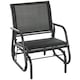 image 1 of Outsunny Outdoor Gliding Swing Chair Garden Seat w/ Mesh Seat Curved Back Steel