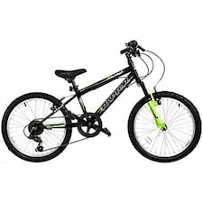 Basis Raptor Junior Hardtail Mountain Bike, 20" Wheel - Gloss Black/Green
