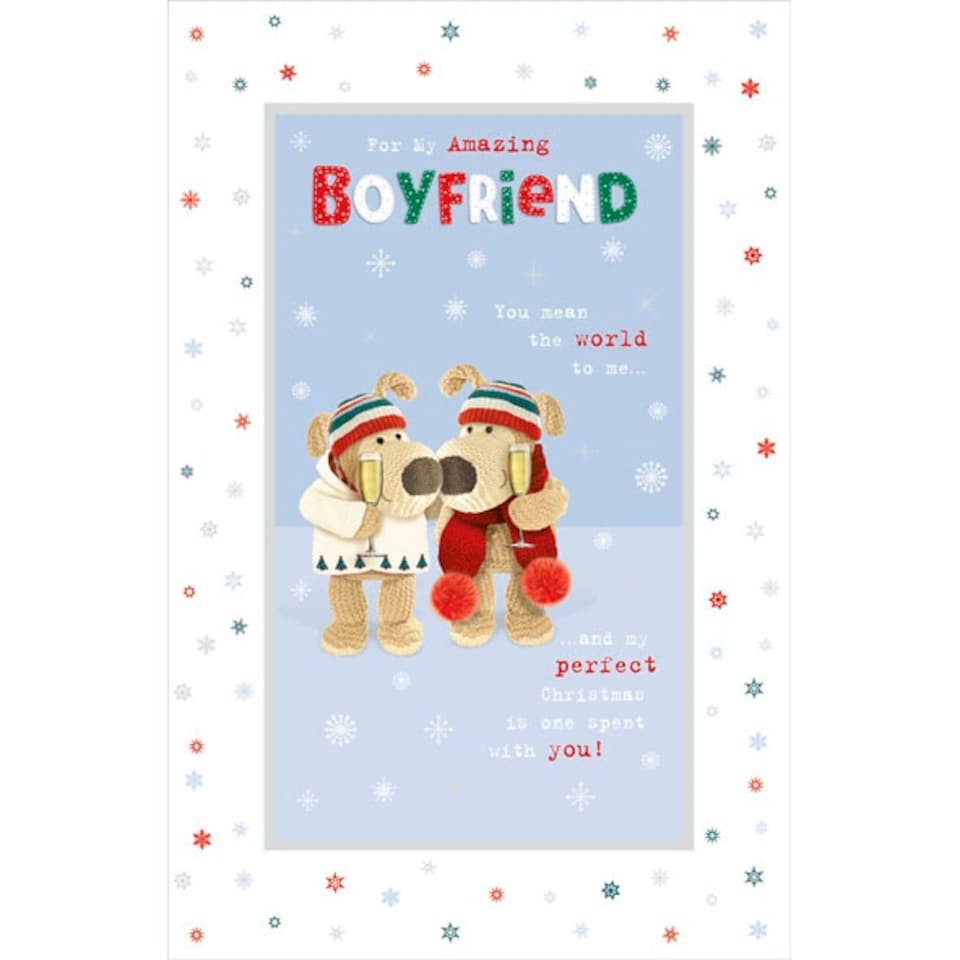 image 1 of Boyfriend Christmas Card You Mean the World To Me