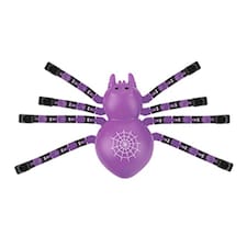 Spooky Horror Halloween Jointed Leg Purple Spider Toy Decoration 17cm