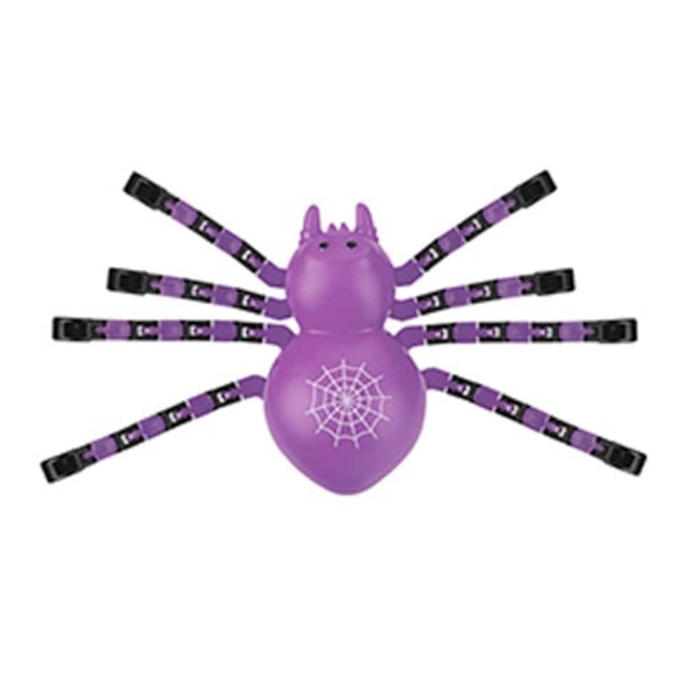 image 1 of Spooky Horror Halloween Jointed Leg Purple Spider Toy Decoration 17cm