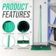 image 4 of Green 18" Heavy Duty Outdoor Yard Broom and Metal Handle