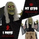 image 4 of HOMCOM 160cm 63 Witch Outdoor Halloween Decoration, Halloween Animatronic with Sound Activated, Light Up Eyes, Sound Effects, Animated Prop for Haunted House