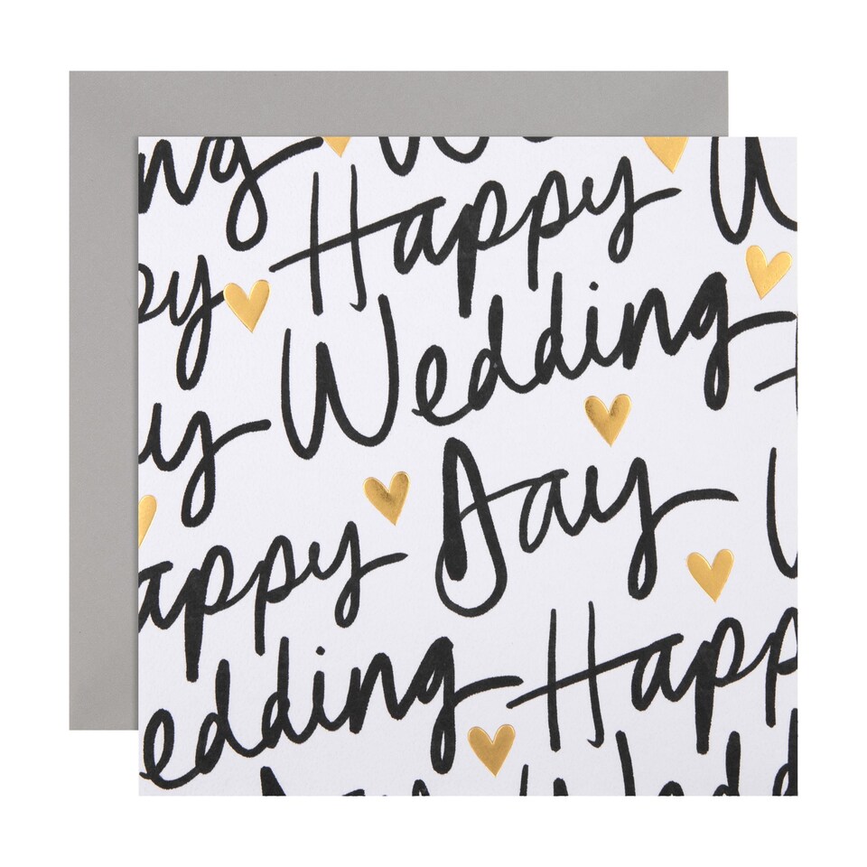 image 1 of Hallmark Wedding Card - Inkwave Typography Design