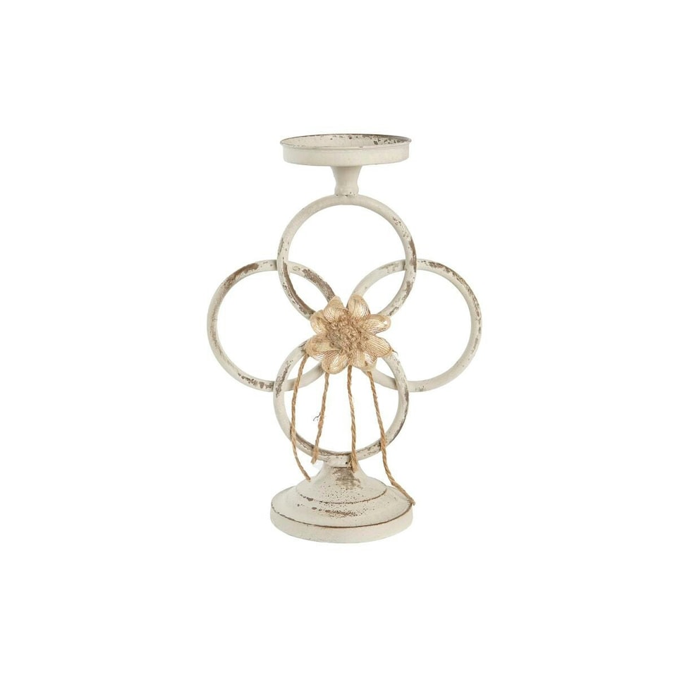 image 1 of Candleholder DKD Home Decor 24 x 13 x 34 cm Metal White N/A