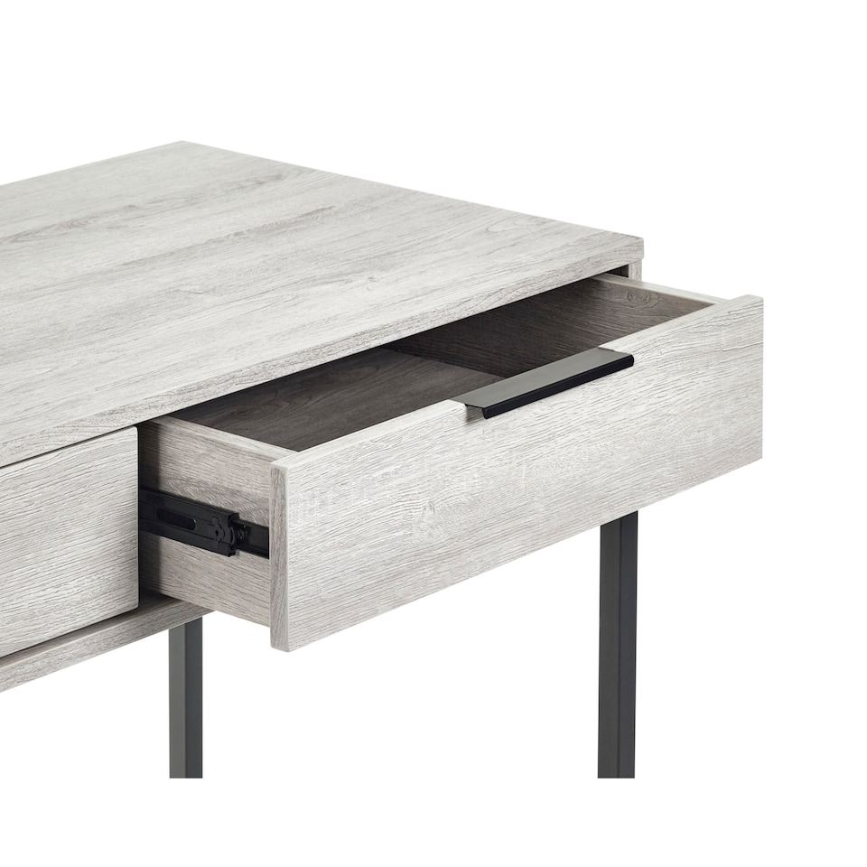 image 1 of Bali 2 Drawer Desk/Dressing Table - Grey Oak Effect