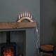 image 3 of Premier Wooden Christmas Candle Bridge Arch with 7 Flickering Candle Bulbs Mains Operated