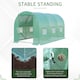 image 3 of Outsunny 4 x 2 x 2 m Polytunnel Greenhouse with Roll-up Door and 6 Windows | Green