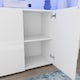 image 4 of Vida Designs Nova 3 Door LED Sideboard Buffet Cabinet Storage, White | White | 1